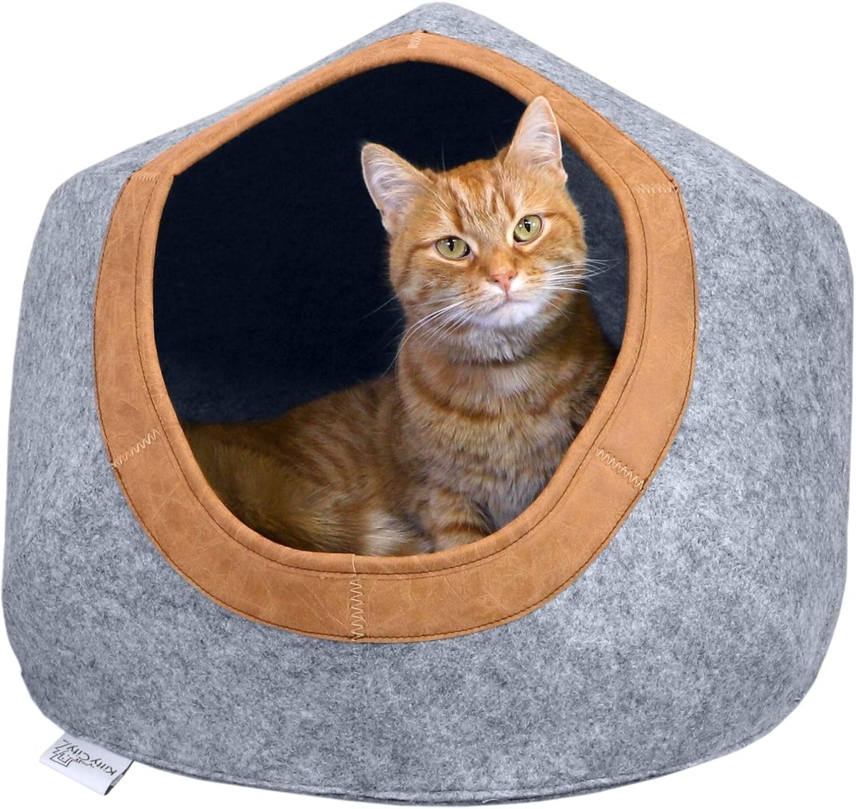 Kitty City Felt Round Cat Bed