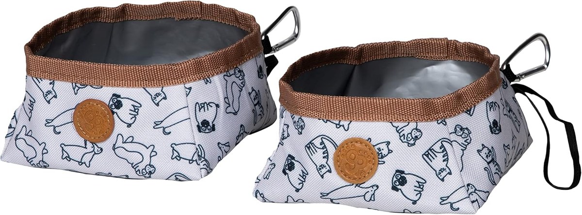 SportPet Soft Fabric Travel Bowls, 2-Pack